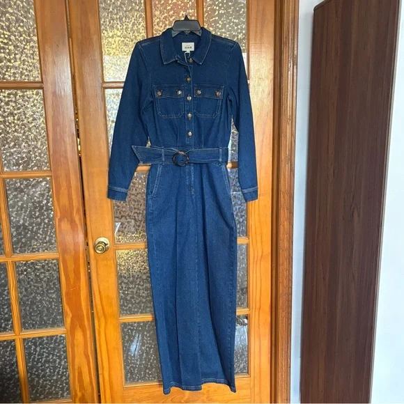 Sézane Brooklyn Denim Jumpsuit - Picture 3 of 9